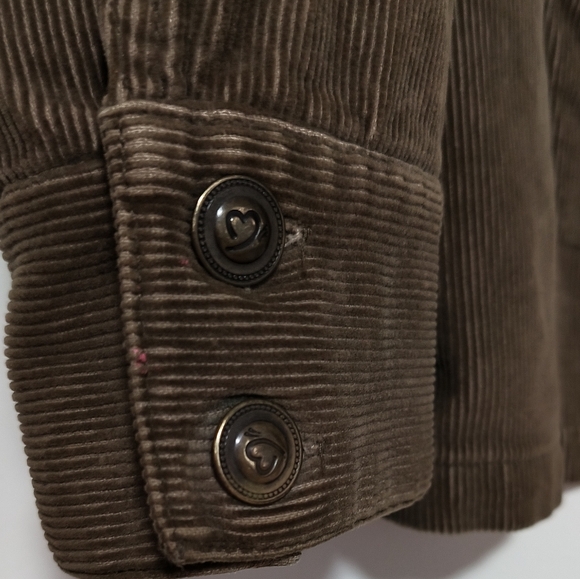 Vtg Women's Olive Green Corduroy Jacket / Size 1X - Picture 6 of 9